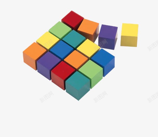 彩色整齐排列方体png免抠素材_新图网 https://ixintu.com 彩色 排列 方体 素材