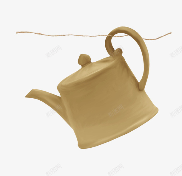 卡通手绘茶壶png免抠素材_新图网 https://ixintu.com 手绘 茶壶 装饰
