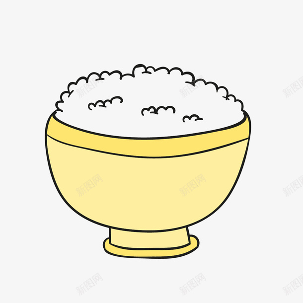 手绘的米饭png免抠素材_新图网 https://ixintu.com PNG素材 手绘 米饭 食物