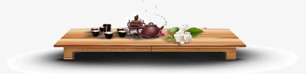 一套茶具png免抠素材_新图网 https://ixintu.com 一套茶具 花 茶几 茶壶