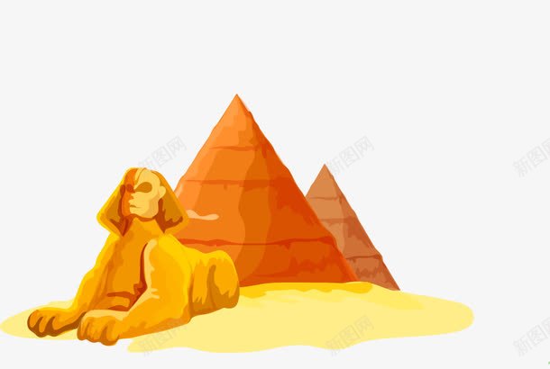 狮身人面像png免抠素材_新图网 https://ixintu.com 埃及 埃及建筑 狮身人面像 金字塔
