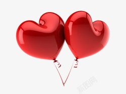 情人节红色心形气球素材