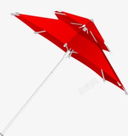 平面太阳伞卡通手绘红色太阳伞高清图片
