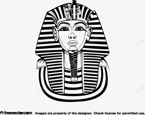 古埃及法老png免抠素材_新图网 https://ixintu.com 埃及壁画 法老像 矢量古埃及