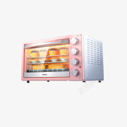 粉色控温电烤箱素材