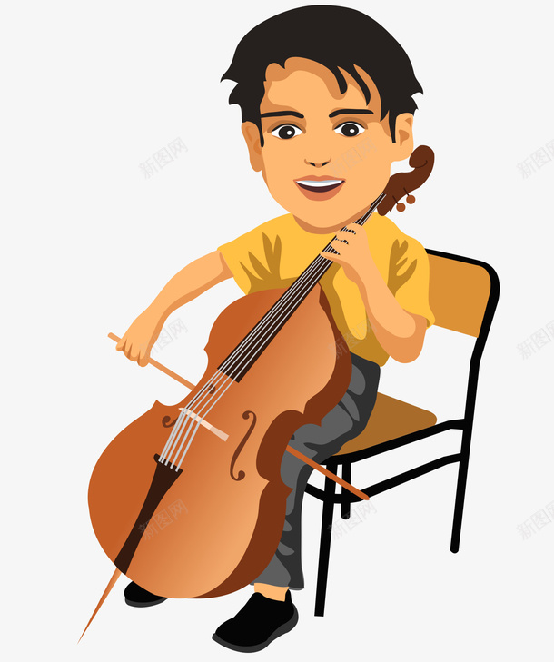 拉小提琴的男人png免抠素材_新图网 https://ixintu.com 乐器 卡通男人 小提琴 成熟男人 成熟男性 男人 男士 男性