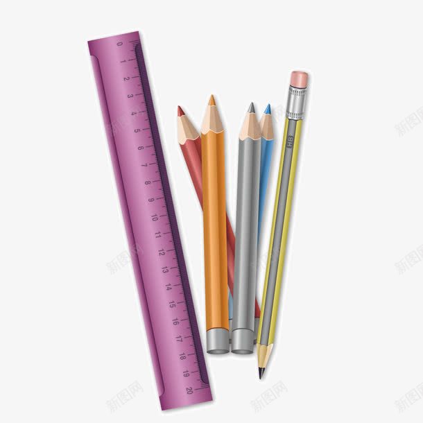 支持彩铅笔png免抠素材_新图网 https://ixintu.com 彩铅笔 矢量铅笔 铅笔