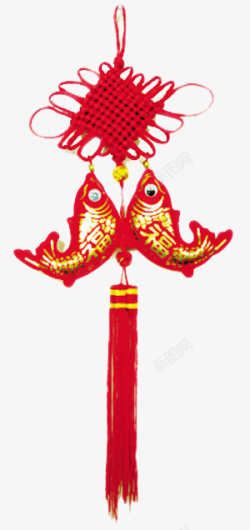 两条鱼中国结素材