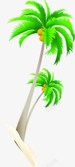一颗椰子树素材