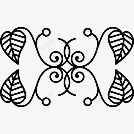 花艺的细的分支对称叶图标png_新图网 https://ixintu.com 叶片 对称 对称性 形状 枝 花 花艺设计 薄 设计