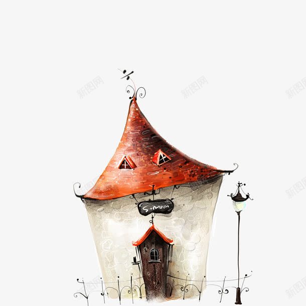 卡通手绘水彩淡彩城堡png免抠素材_新图网 https://ixintu.com 卡通手绘 城堡 水彩 淡彩