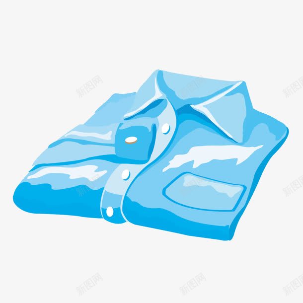 蓝色长衬衫png免抠素材_新图网 https://ixintu.com 上衣 蓝色 蓝色衬衫 衣服 衬衫