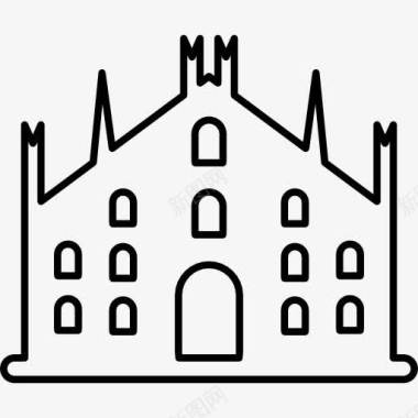 米兰大教堂图标图标