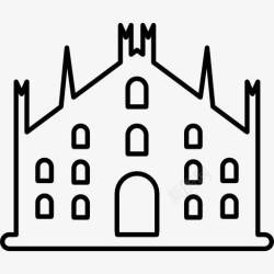 米兰大教堂米兰大教堂图标高清图片