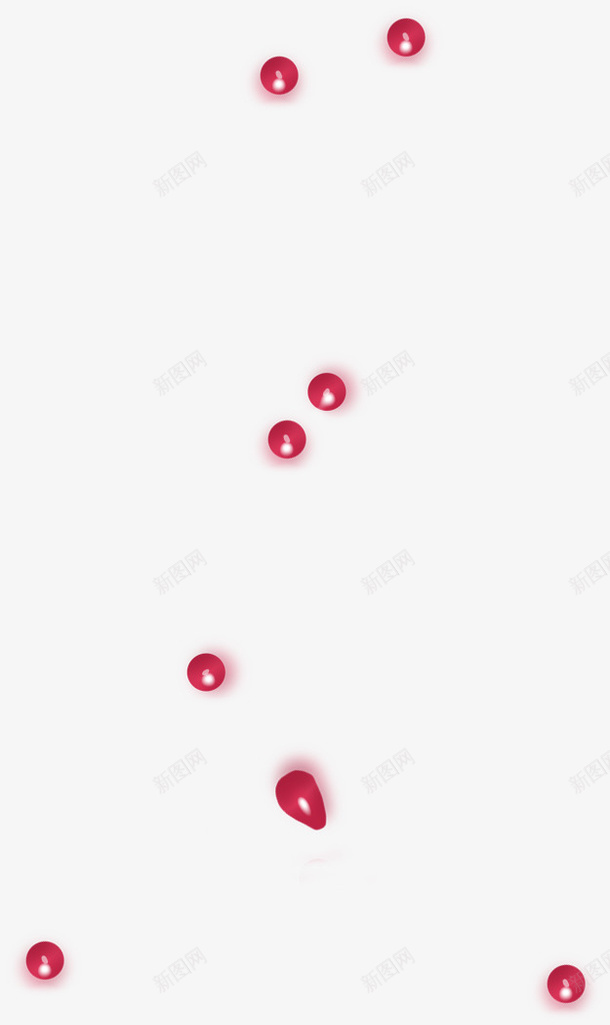 漂浮红色珠子png免抠素材_新图网 https://ixintu.com 漂浮珠子 珠子 红色珠子