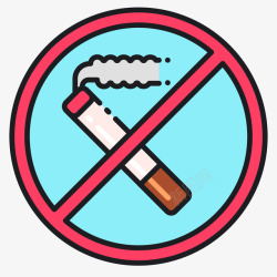 MBE扁平禁止吸烟矢量图素材