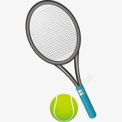 网球拍和网球图形素材