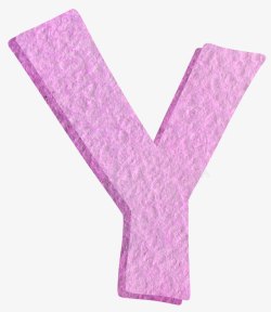 粉色字母Y素材