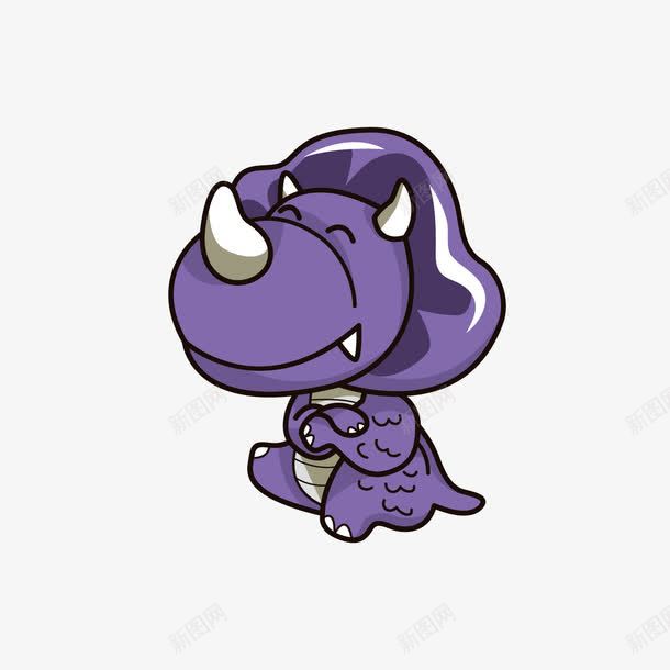 卡通恐龙png免抠素材_新图网 https://ixintu.com 卡通 恐龙 紫色