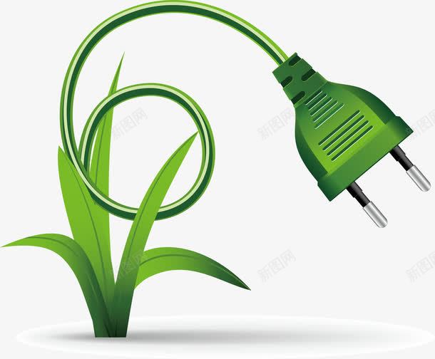绿色电源环保能源png免抠素材_新图网 https://ixintu.com 创意 环保 电源能源 绿色