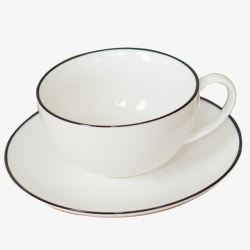 白色瓷器咖啡杯碟素材