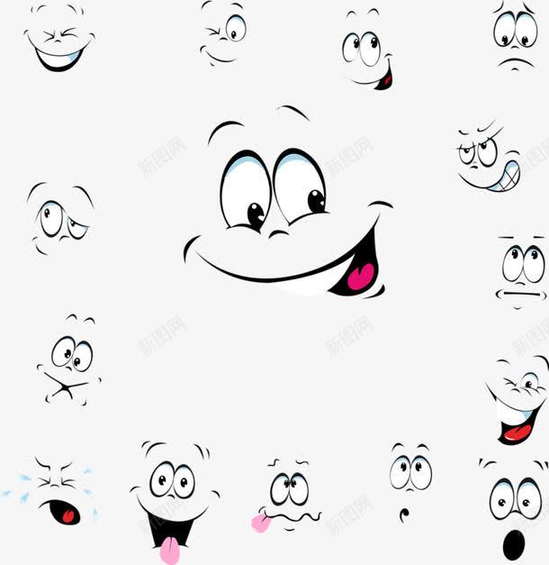 微笑的表情png免抠素材_新图网 https://ixintu.com 卡通 可爱 微笑 手绘