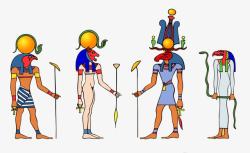 埃及古代人插画素材