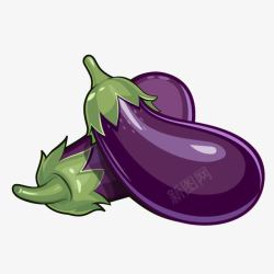 紫色蔬菜茄子食材素材