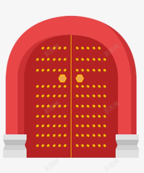 中国风红色大红门png免抠素材_新图网 https://ixintu.com 国风 大红 大红门 素材 红色 门