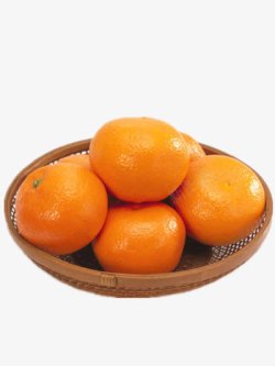 六个橙色的成熟橘子素材