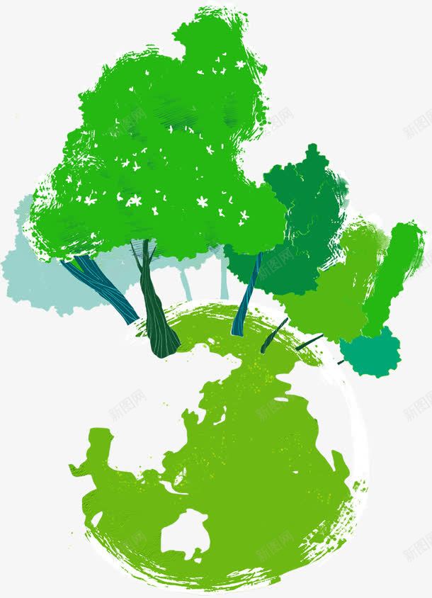 绿色环保艺术绘画png免抠素材_新图网 https://ixintu.com 环保 绘画 绿色 艺术
