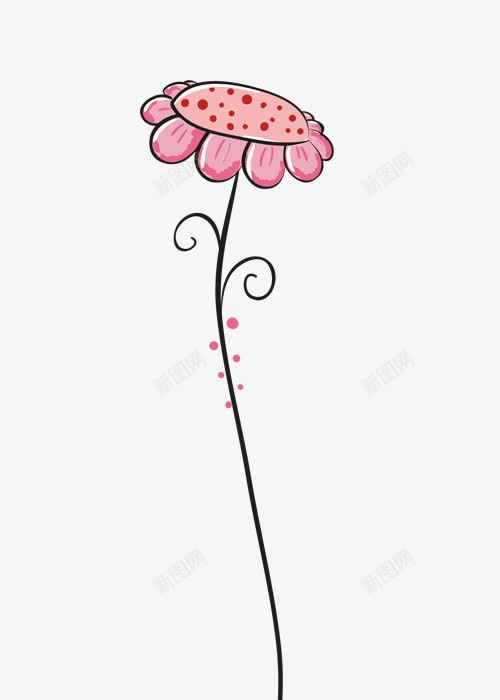 粉色太阳花png免抠素材_新图网 https://ixintu.com 一朵 卡通 太阳花 手绘 简图 粉色 花朵 花瓣