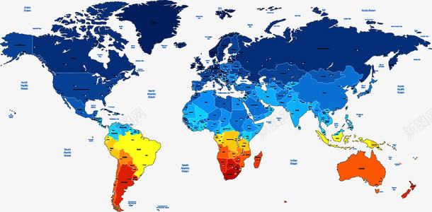 世界地图png免抠素材_新图网 https://ixintu.com 世界 地图 炫彩