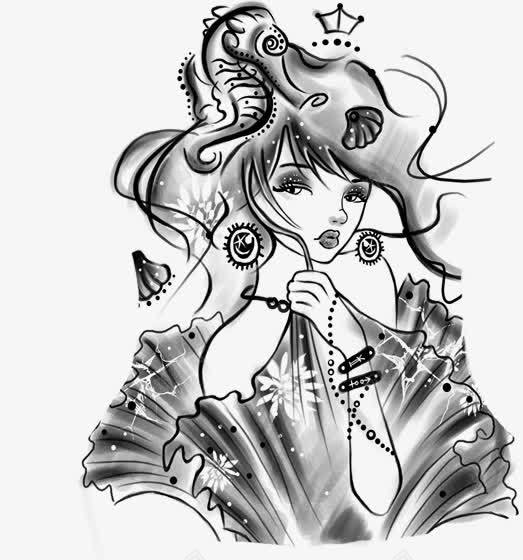 手绘人物服装效果png免抠素材_新图网 https://ixintu.com 人物 效果 服装 设计