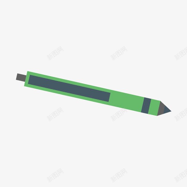 灰绿色的自动笔png免抠素材_新图网 https://ixintu.com 日用 灰色 绿色 自动笔