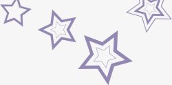 紫色星星漂浮素材