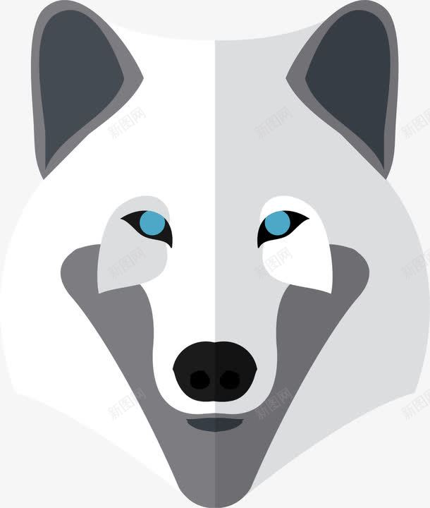 白色简约猎犬png免抠素材_新图网 https://ixintu.com 动物 卡通猎狗 宠物 宠物店 白色猎犬 装饰图案 雪橇犬