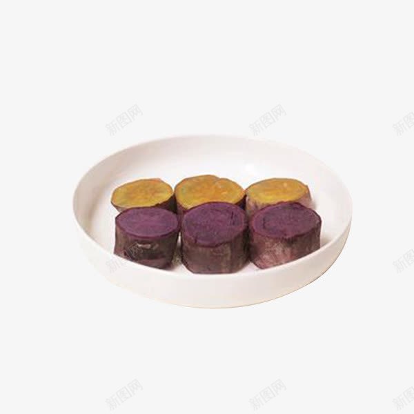 切段紫薯png免抠素材_新图网 https://ixintu.com 产品实物 白碗 红薯