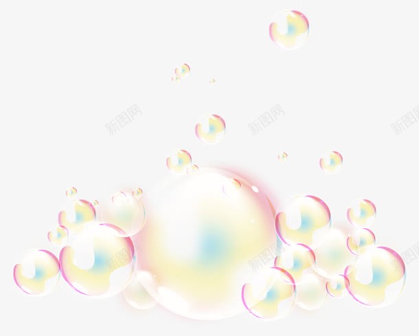 彩色泡泡矢量图ai免抠素材_新图网 https://ixintu.com 彩色 气泡 水泡 泡泡 漂浮物 矢量图