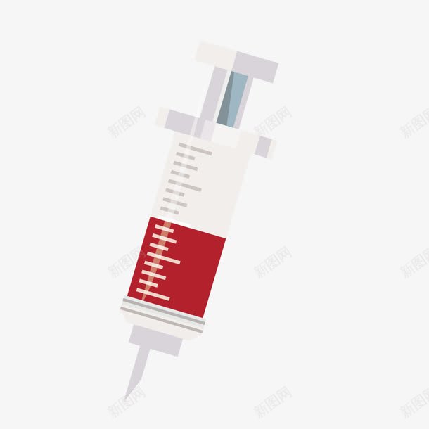 卡通针管png免抠素材_新图网 https://ixintu.com 卡通 打针 红色针管 针管