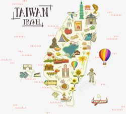 装饰台湾旅游矢量图素材