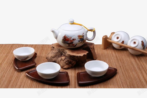 茶具整套带茶盘五人用png免抠素材_新图网 https://ixintu.com 产品实物 茶具