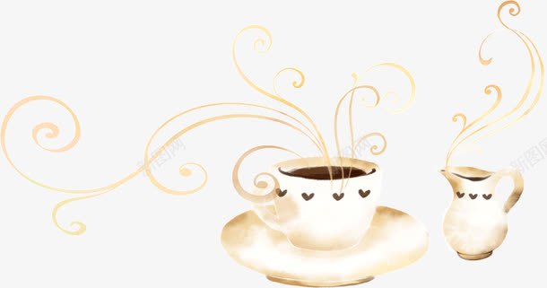 复古手绘咖啡杯png免抠素材_新图网 https://ixintu.com 咖啡杯 复古 手绘咖啡杯