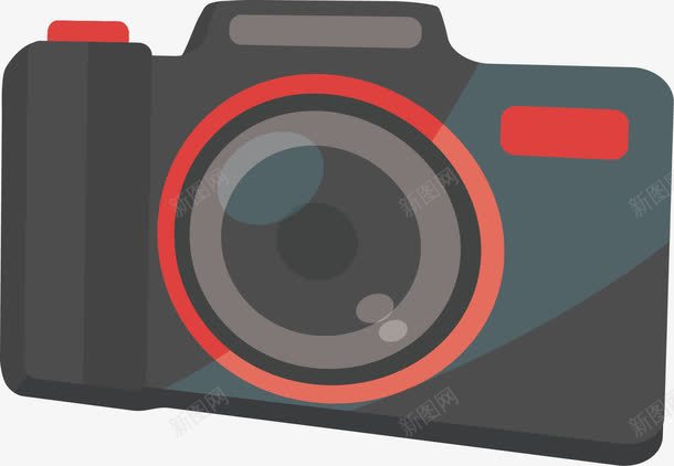 胶片相机png免抠素材_新图网 https://ixintu.com 摄像头 灰色 相机 镜头