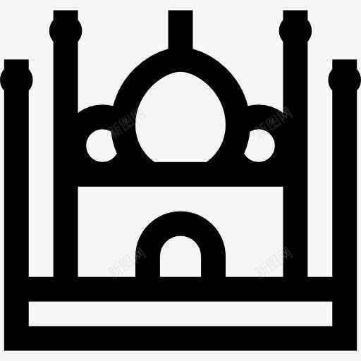 泰姬陵图标png_新图网 https://ixintu.com 亚洲 印度 地标建筑 建筑 泰姬陵 纪念碑 阿格拉