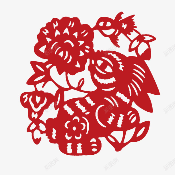 小兔子剪纸psd免抠素材_新图网 https://ixintu.com 兔子 剪纸 动物 卡通 小兔子剪纸