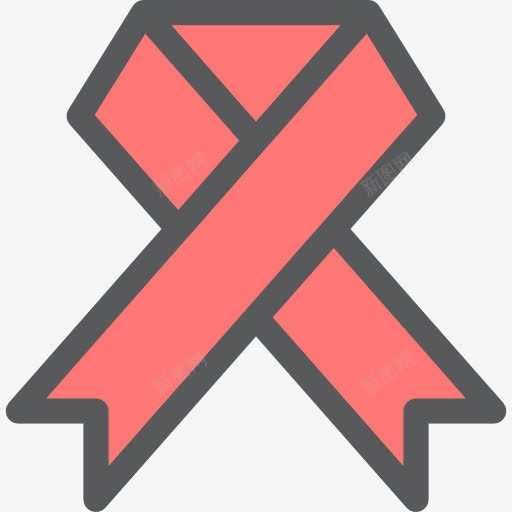 艾滋病图标png_新图网 https://ixintu.com 医疗 医疗卫生 团结 形状和符号 织带 艾滋病