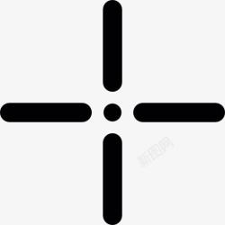 靶形十字形靶图标高清图片