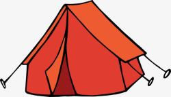 红色帐篷野营用品素材
