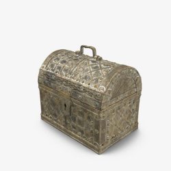 深褐色箱子上世纪中世纪的宝藏箱子高清图片